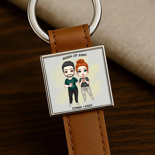 Brelok - prezent dla par zakochanych - personalizowany W01 - StoryCups.pl