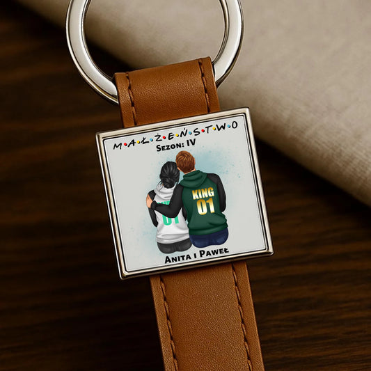 Brelok - personalizowany prezent dla żony i męża na rocznicę ślubu – Małżeństwo W05 - StoryCups.pl