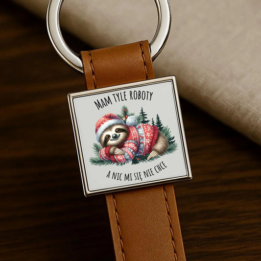 Mam tyle roboty, a nic mi się nie chce | Świąteczny brelok z leniwcem BN18 - StoryCups.pl