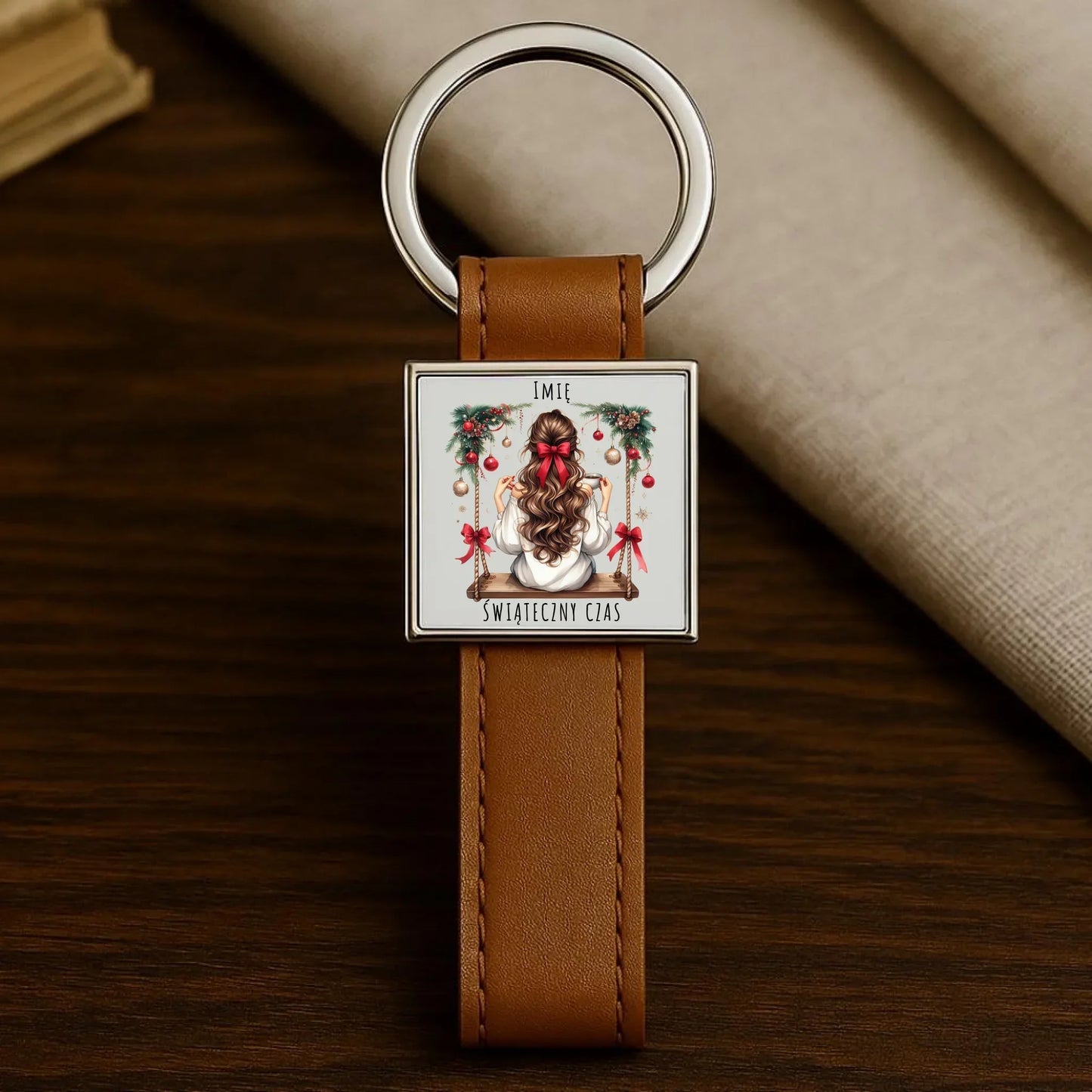 Świąteczny czas | Personalizowany brelok świąteczny BN105 - StoryCups.pl