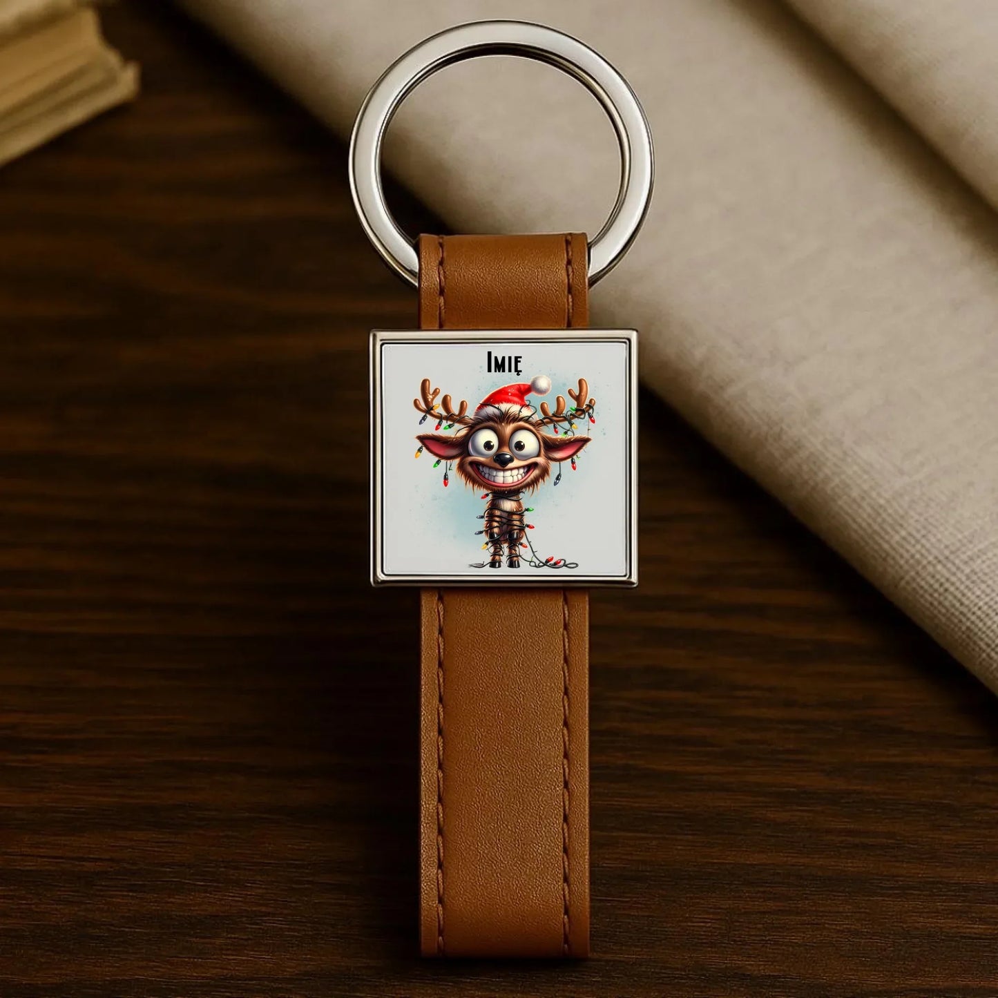 Renifer | Personalizowany brelok świąteczny BN93 - StoryCups.pl