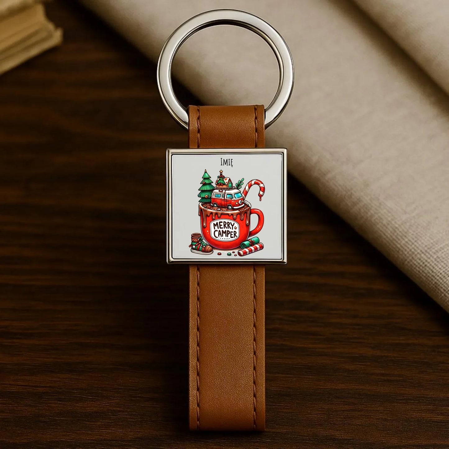 Merry Camper | Personalizowany brelok świąteczny BN43 - StoryCups.pl