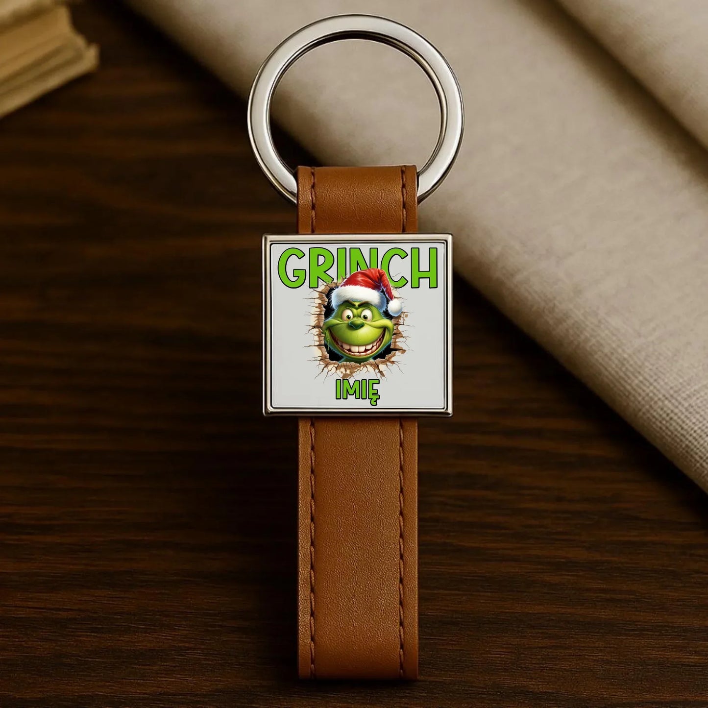 Grinch | Personalizowany brelok świąteczny BN112 - StoryCups.pl