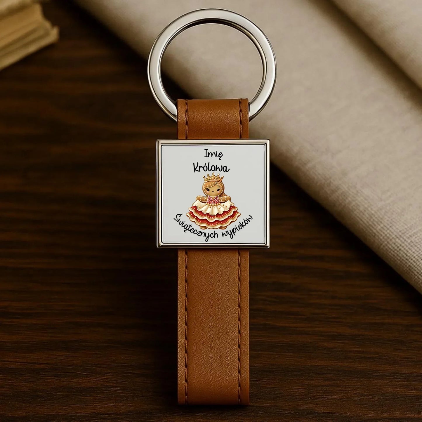 Królowa świątecznych wypieków imię | Personalizowany brelok na święta BN28 - StoryCups.pl