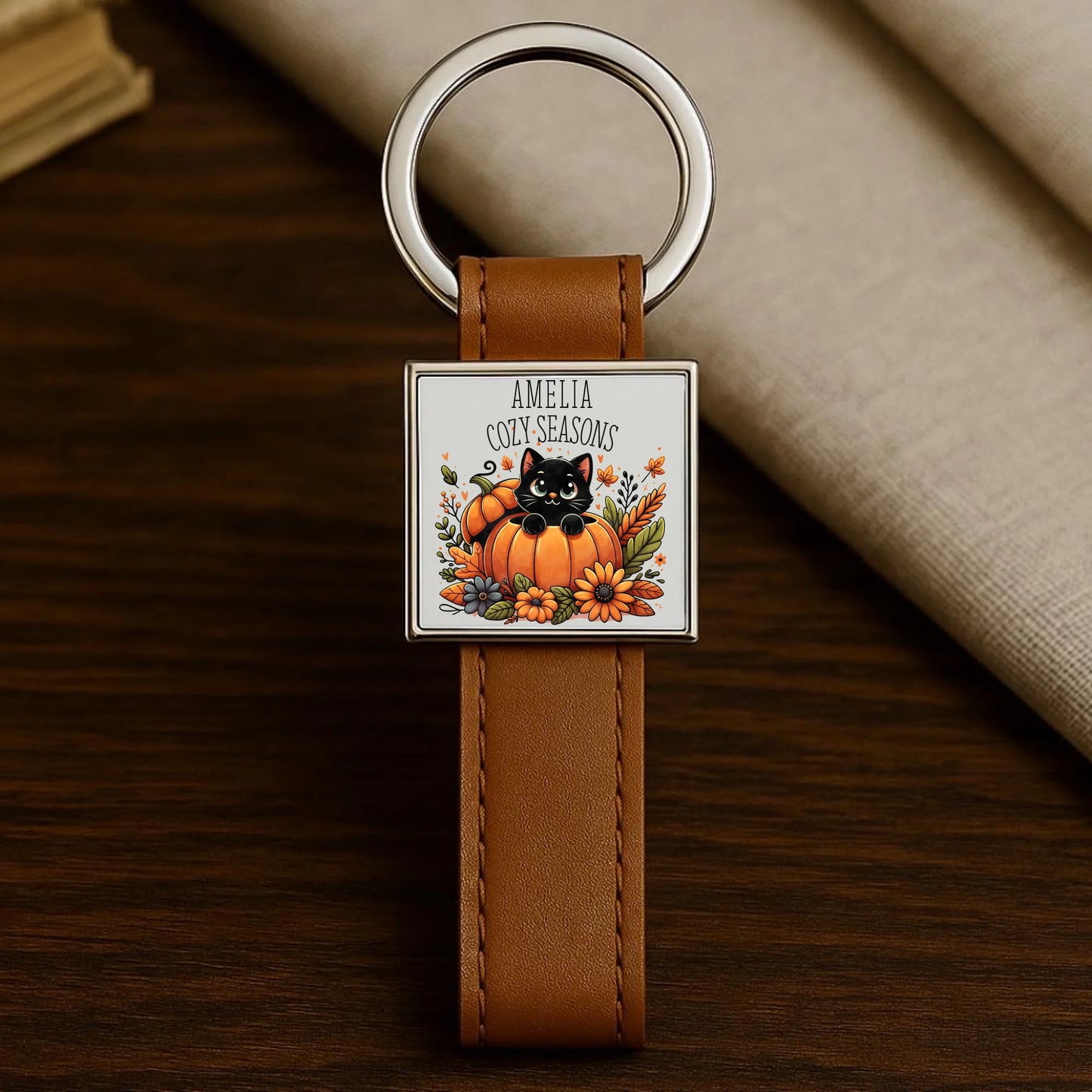 Brelok jesieniara - Cozy Seasons - personalizowany JS01 - StoryCups.pl