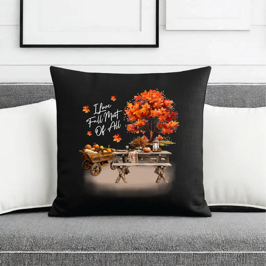 Poduszka dekoracyjna jesieniara - Jesienny piknik z dyniami JS04 - StoryCups.pl
