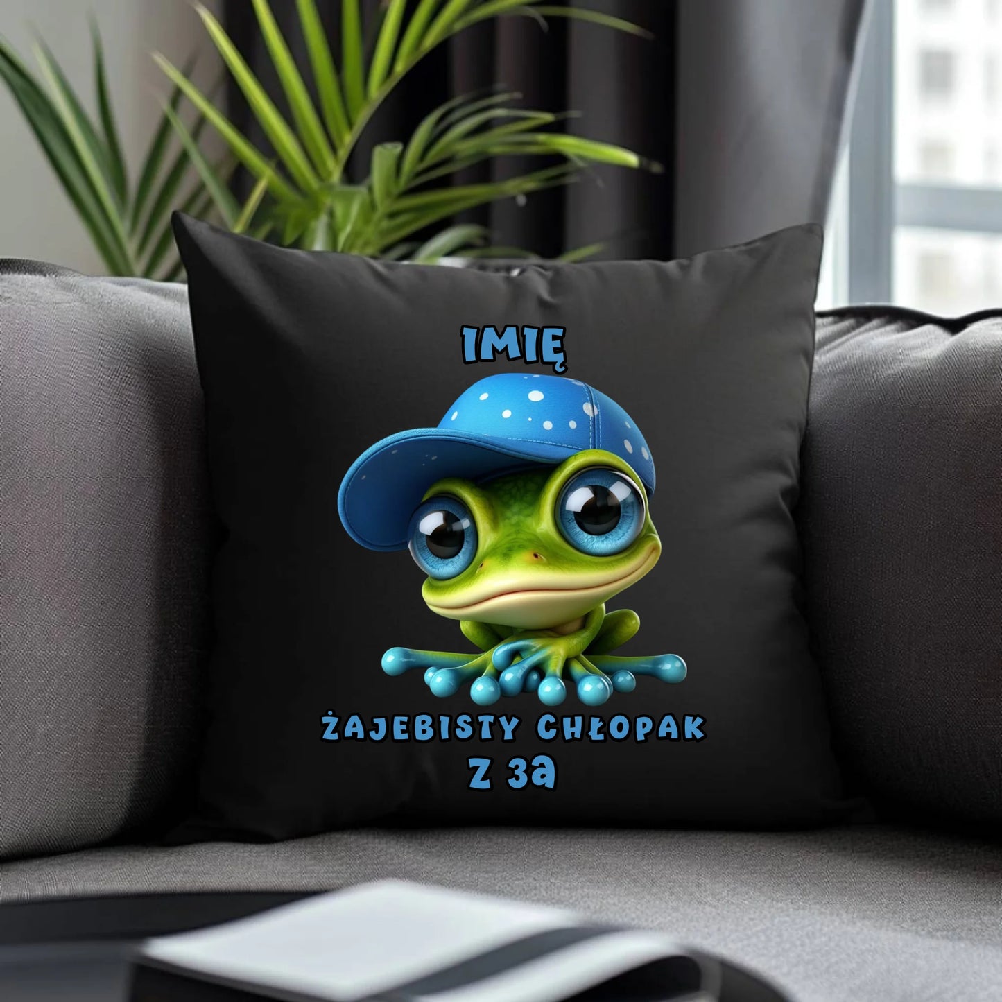 Poduszka dekoracyjna na Dzień Chłopaka - Żajebisty Chłopak dla kolegów z klasy - personalizowana DCH01 - StoryCups.pl