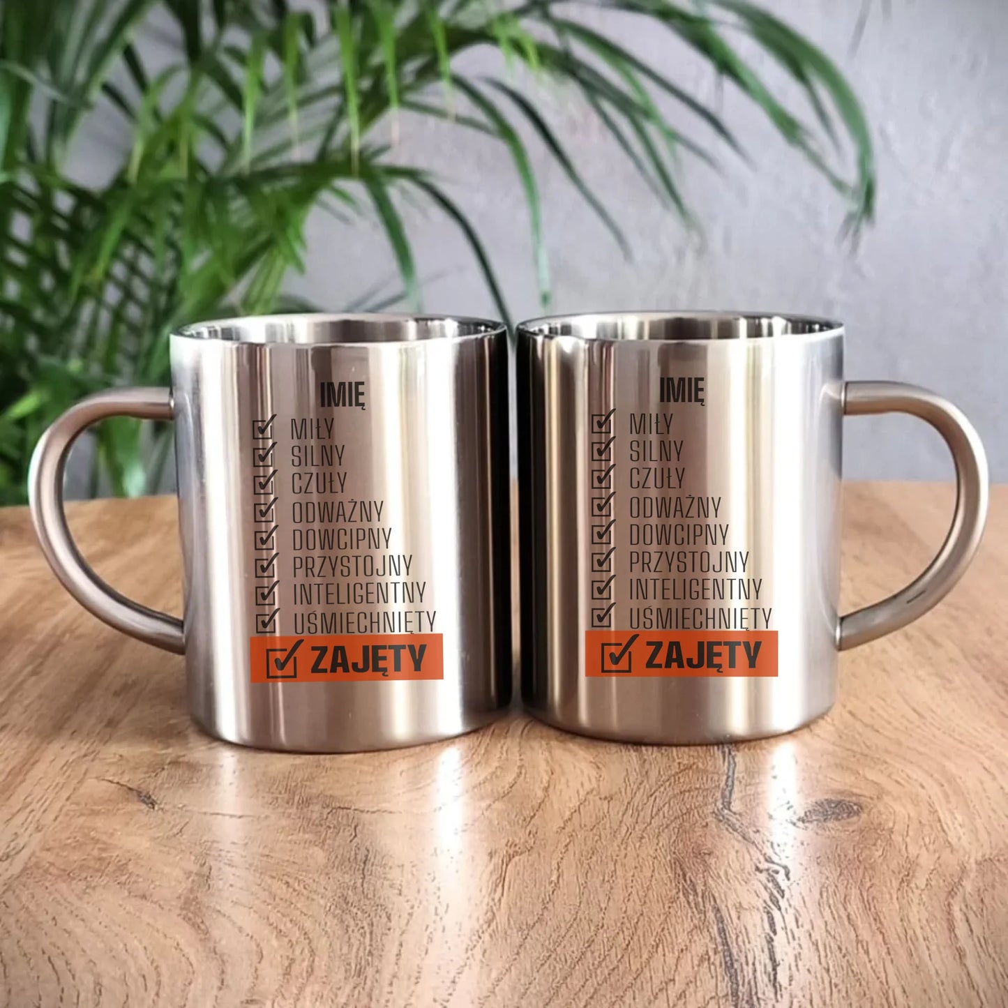 Kubek metalowy - Zajęty prezent dla chłopaka męża narzeczonego - personalizowany DCH05 - StoryCups.pl