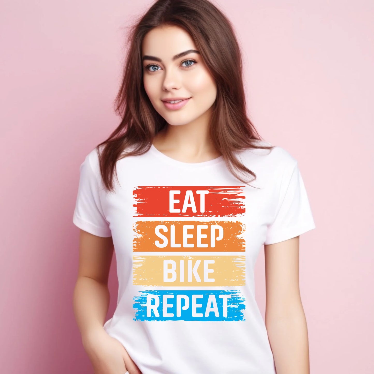 Koszulka damska - Eat sleep bike repeat - na rower HR03 - StoryCups.pl