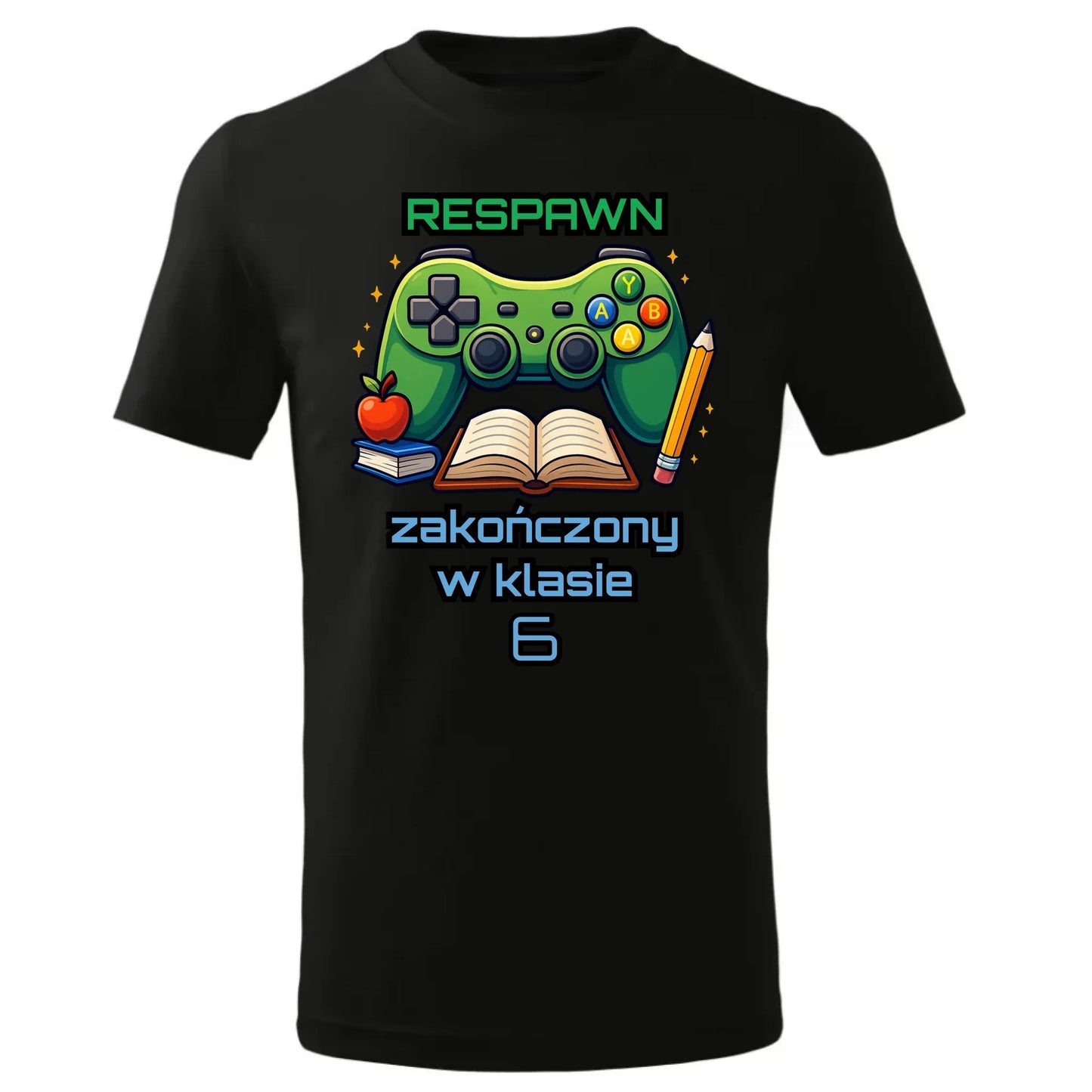 Koszulka dziecięca szkolna - Respawn - gamer do szkoły - personalizowana SZ18 - StoryCups.pl