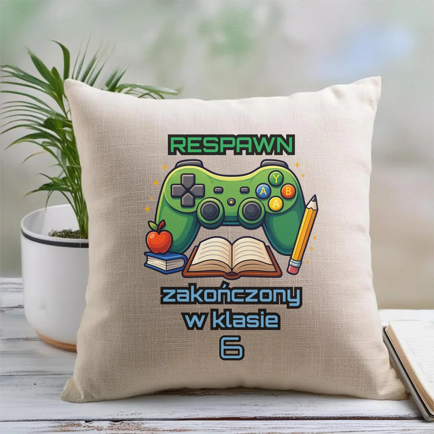 Poduszka szkolna - Respawn - gamer do szkoły - personalizowana SZ18 - StoryCups.pl