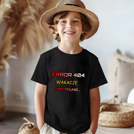 Koszulka dziecięca szkolna - Error 404 - śmieszna SZ15 - StoryCups.pl