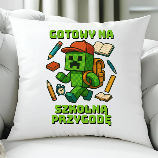 Poduszka szkoła - Gotowy na szkołę - gamer do szkoły - SZ13 - StoryCups.pl