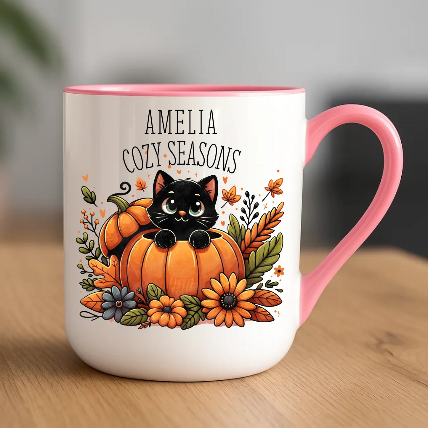 Kubek elegant jesieniara - Cozy Seasons - personalizowany JS01 - StoryCups.pl