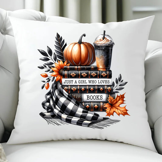 Poduszka jesieniara - Książkara - prezent dla miłośniczki czytania książek JS13 - StoryCups.pl
