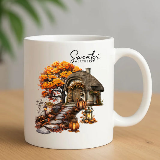 Ceramiczny biały kubek z nadrukiem na prezent