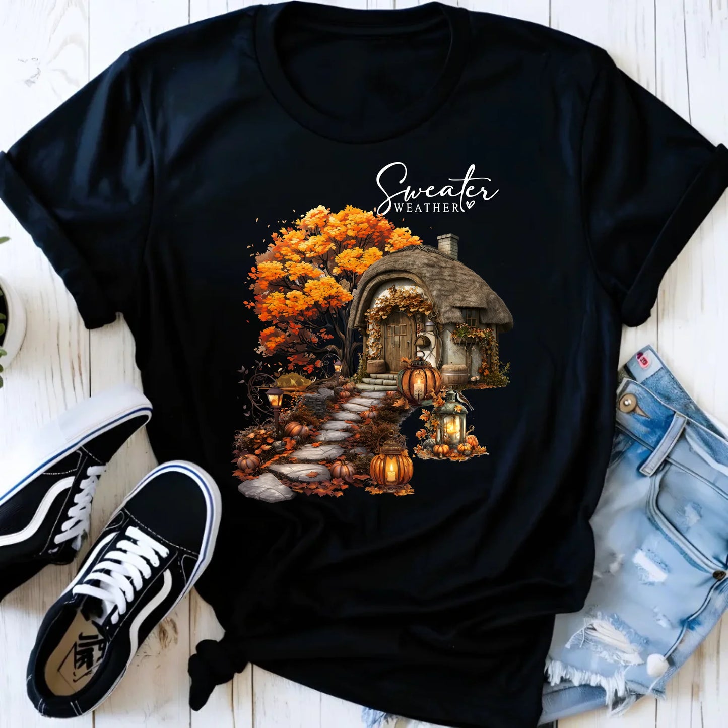 Koszulka damska jesieniara - Sweater weather JS15 - StoryCups.pl
