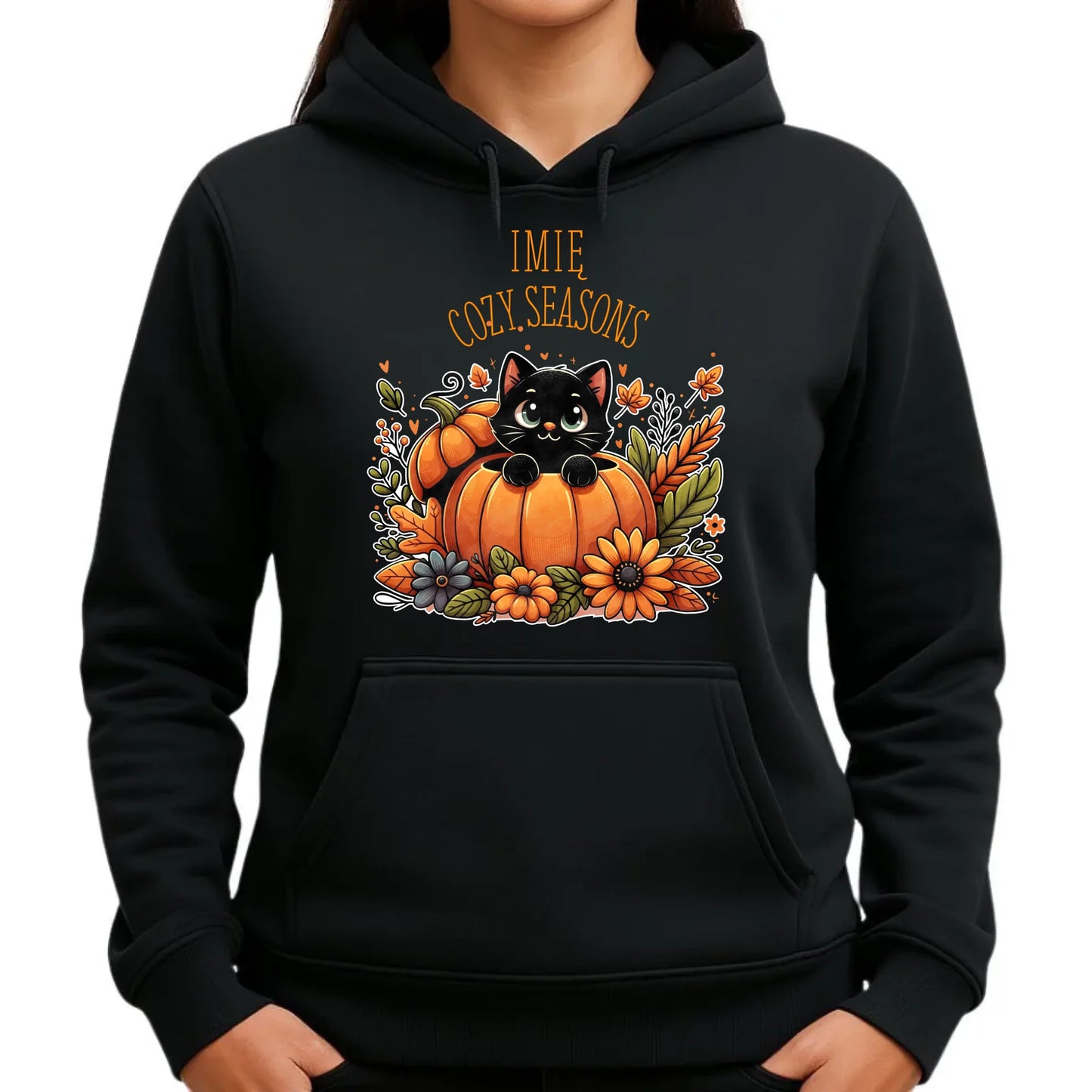 Bluza damska z kapturem jesieniara - Cozy Seasons - personalizowana JS01 - StoryCups.pl