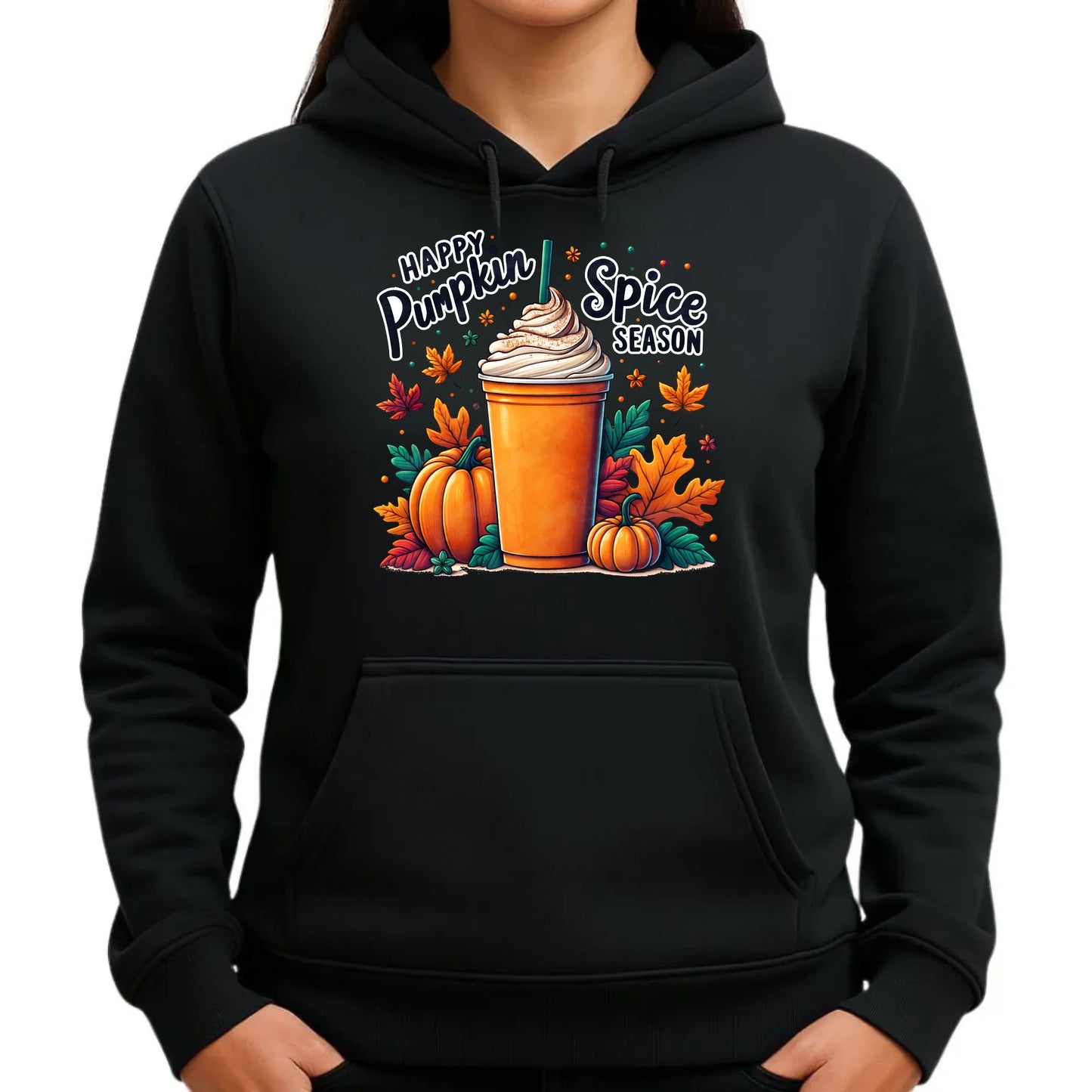 Bluza damska z kapturem jesieniara - Pumpkin Spice - kawa dyniowa JS02 - StoryCups.pl