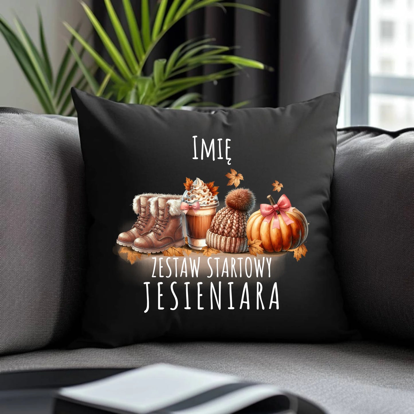 Poduszka dekoracyjna jesieniara – Zestaw startowy - personalizowana JS05 - StoryCups.pl