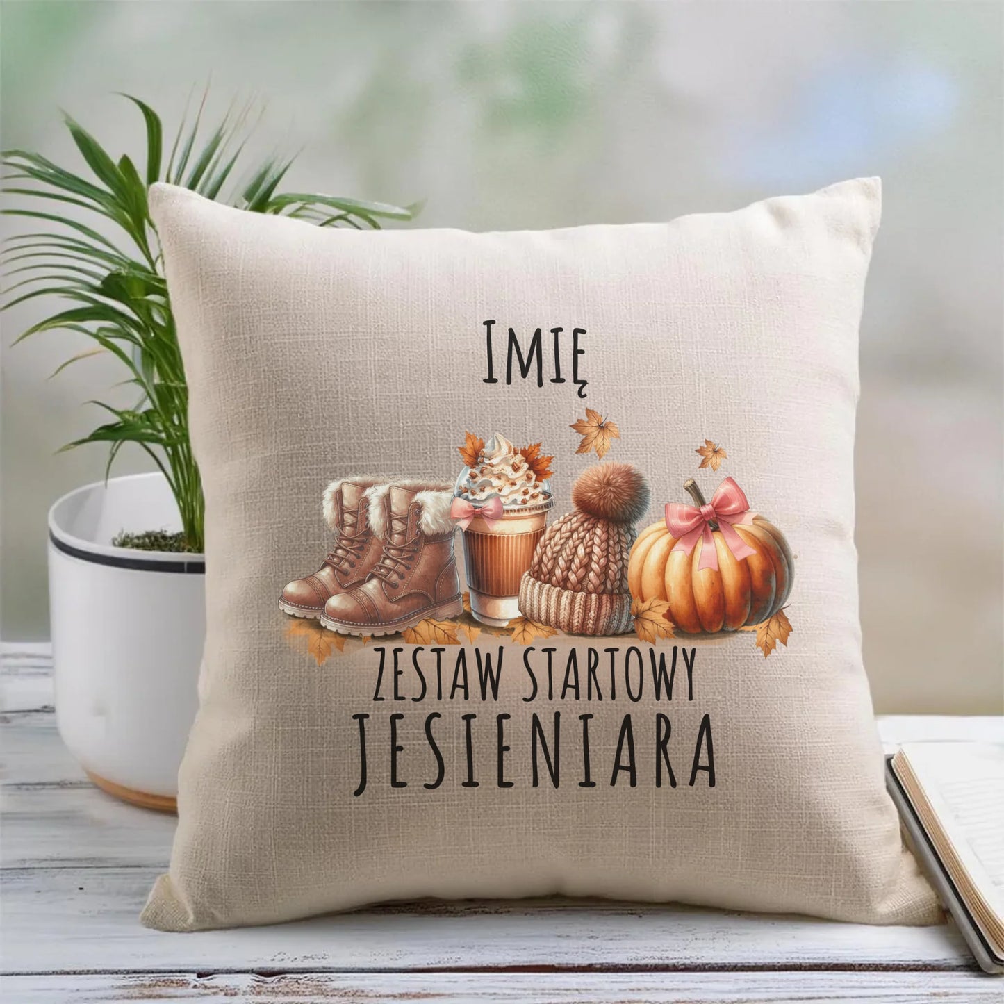 Poduszka jesieniara – Zestaw startowy - personalizowana JS05 - StoryCups.pl