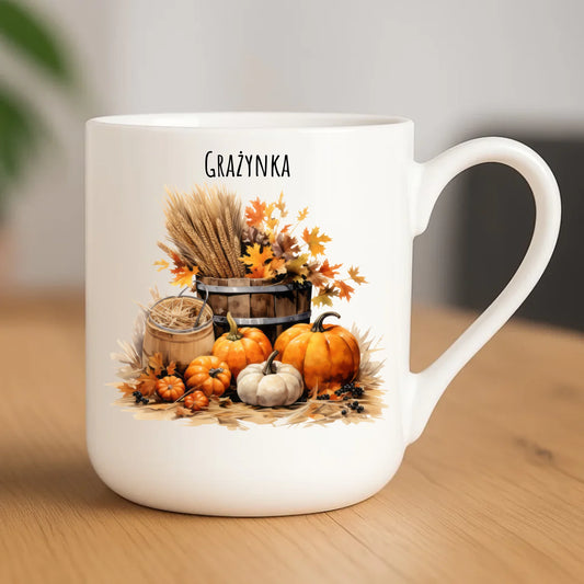 Kubek elegant na jesień - Harvest vibes - personalizowany JS09 - StoryCups.pl