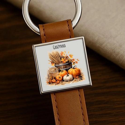 Brelok na jesień - Harvest vibes - personalizowany JS09 - StoryCups.pl