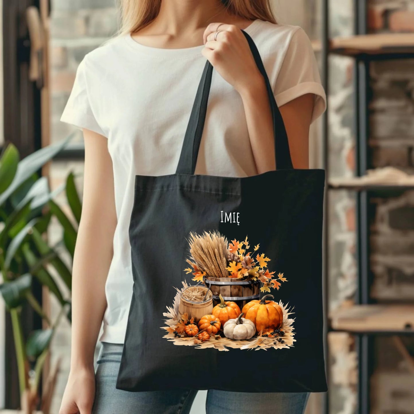 Torba na jesień - Harvest vibes - personalizowana JS09 - StoryCups.pl