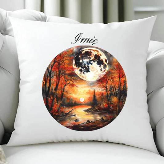 Poduszka jesieniara - Pełnia księżyca - personalizowana JS10 - StoryCups.pl