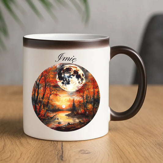 Kubek magiczny jesieniara - Pełnia księżyca - personalizowany JS10 - StoryCups.pl