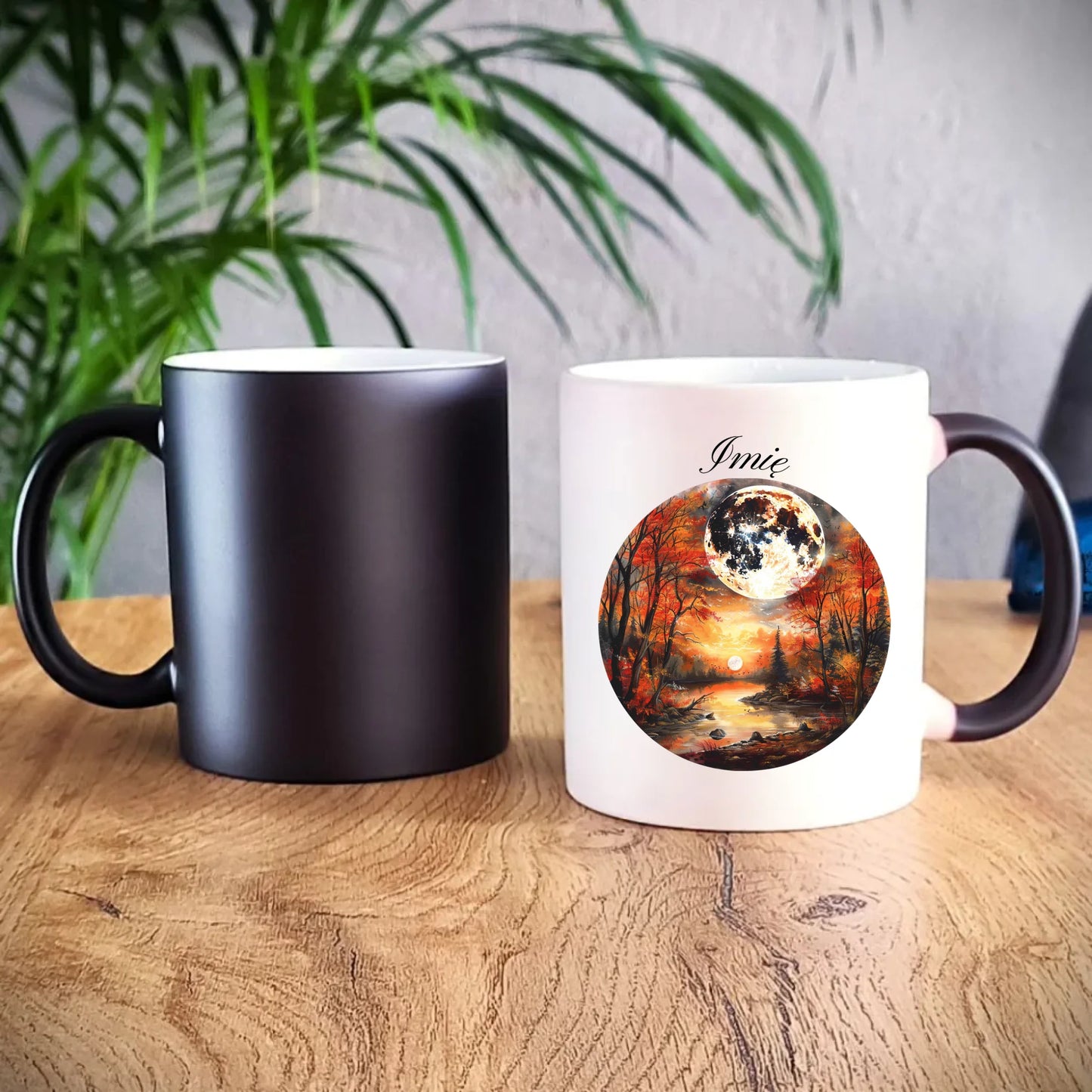 Kubek magiczny jesieniara - Pełnia księżyca - personalizowany JS10 - StoryCups.pl