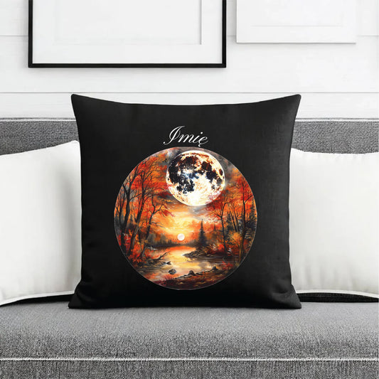 Poduszka dekoracyjna jesieniara - Pełnia księżyca - personalizowana JS10 - StoryCups.pl