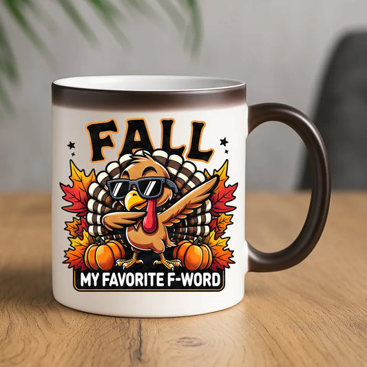 Kubek magiczny jesienny - FALL my favorite F-word JS11 - StoryCups.pl
