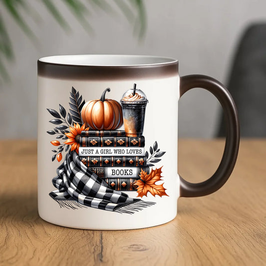 Kubek magiczny jesieniara - Książkara - prezent dla miłośniczki czytania książek JS13 - StoryCups.pl