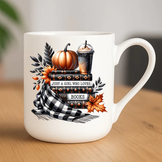 Kubek elegant jesieniara - Książkara - prezent dla miłośniczki czytania książek JS13 - StoryCups.pl