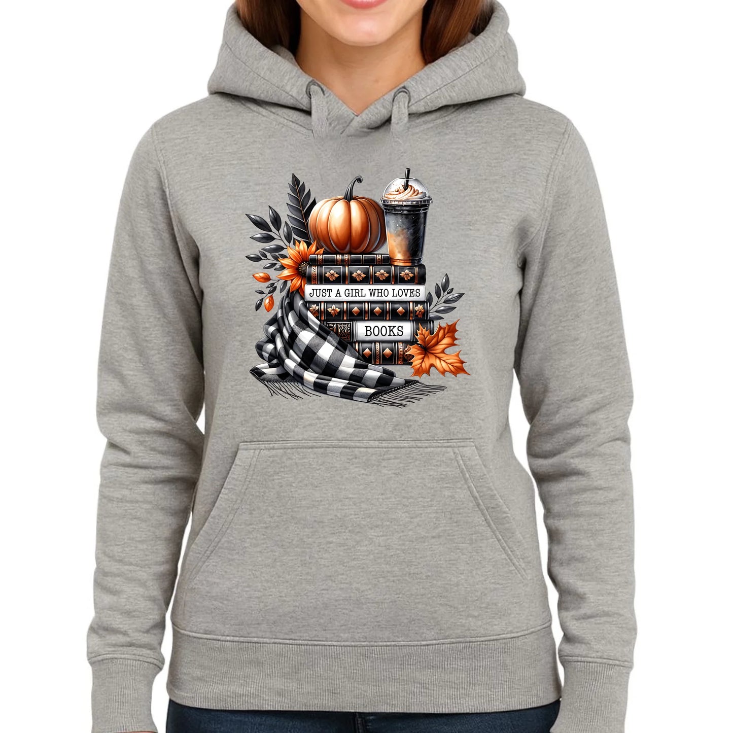 Bluza damska z kapturem jesieniara - Książkara - prezent dla miłośniczki czytania książek JS13 - StoryCups.pl