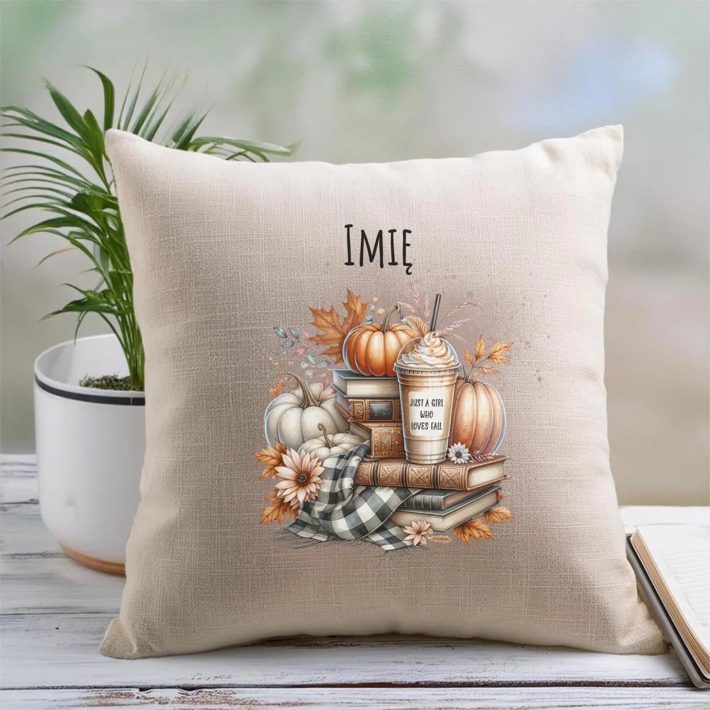 Poduszka jesienna - Książkara - personalizowana JS14 - StoryCups.pl