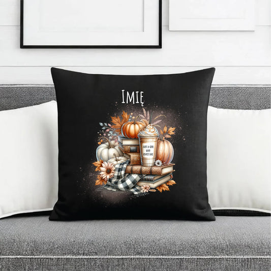 Poduszka dekoracyjna jesienna - Książkara - personalizowana JS14 - StoryCups.pl