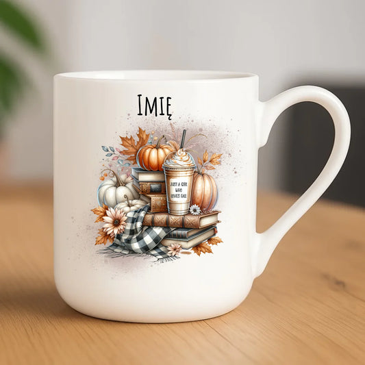 Kubek elegant jesienny - Książkara - personalizowany JS14 - StoryCups.pl