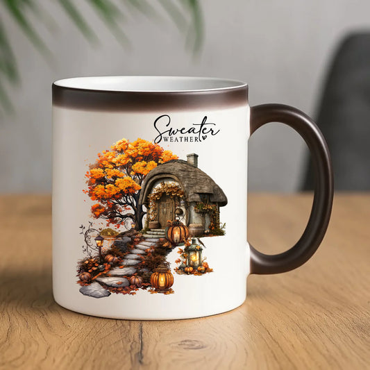Kubek magiczny jesienny - Sweater weather JS15 - StoryCups.pl