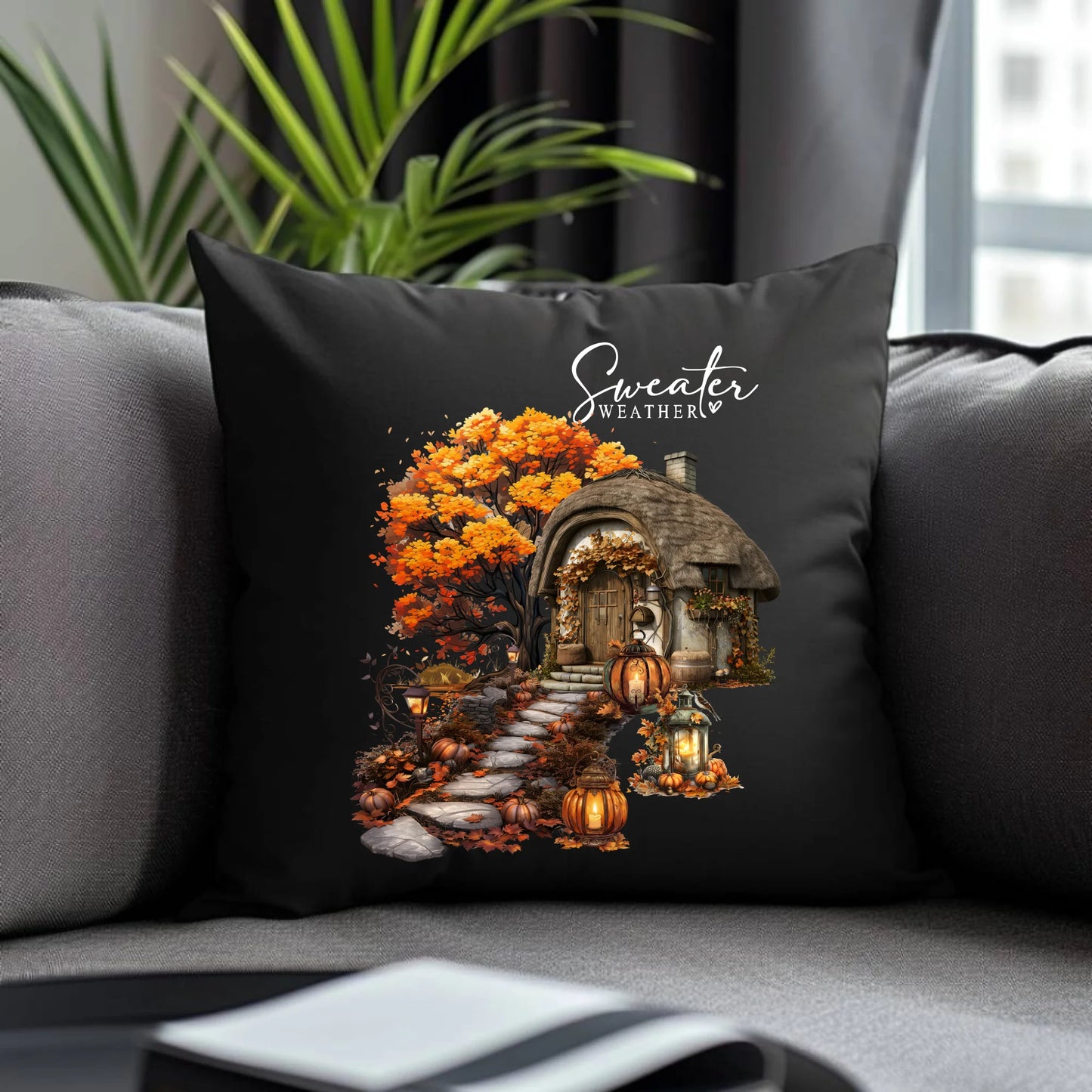 Poduszka dekoracyjna jesienna - Sweater weather JS15 - StoryCups.pl