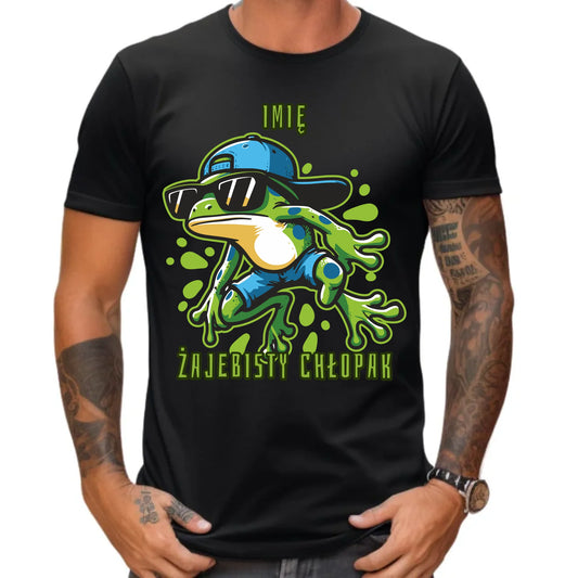 Koszulka męska - Żajebisty Chłopak prezent na Dzień Chłopaka - personalizowana DCH02 - StoryCups.pl