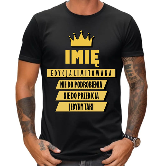 Koszulka męska - Edycja Limitowana - prezent dla niego - personalizowana DCH03 - StoryCups.pl