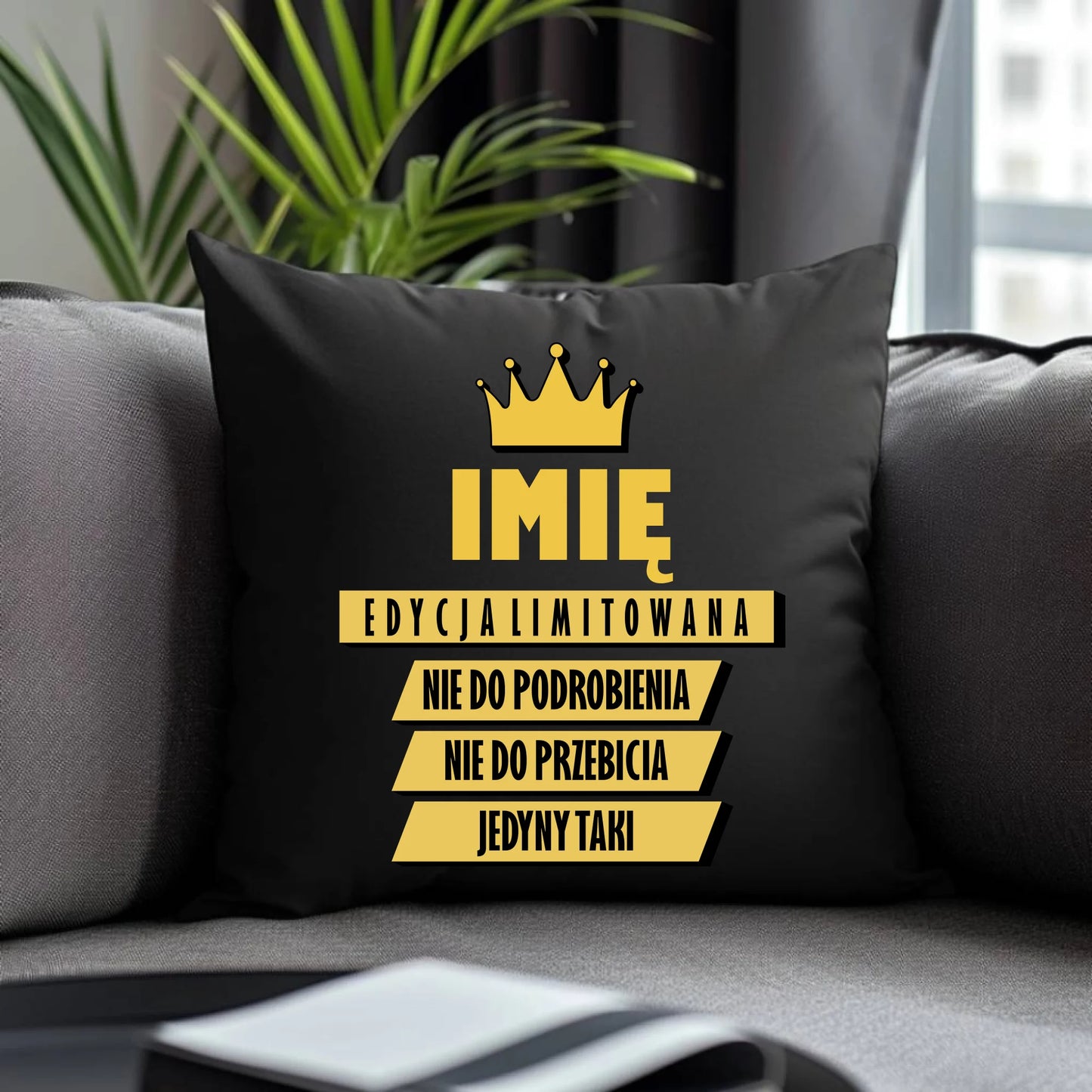 Poduszka dekoracyjna - Edycja Limitowana prezent dla niego - personalizowana DCH03 - StoryCups.pl