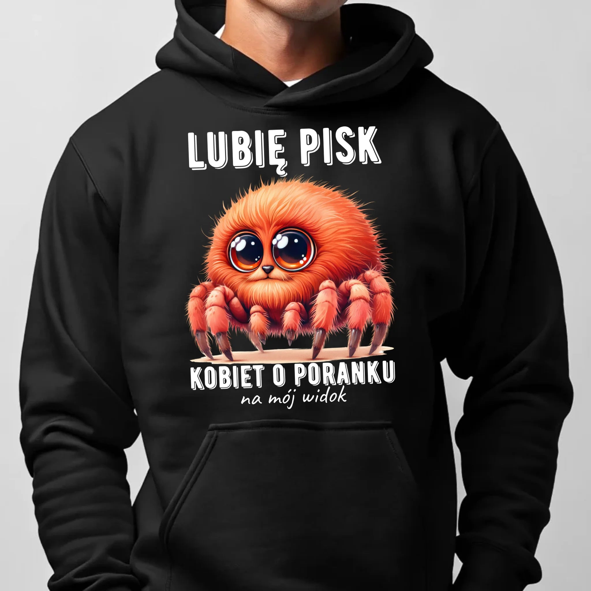 Bluza męska z kapturem - prezent dla chłopaka - Lubię pisk kobiet DCH14 - StoryCups.pl