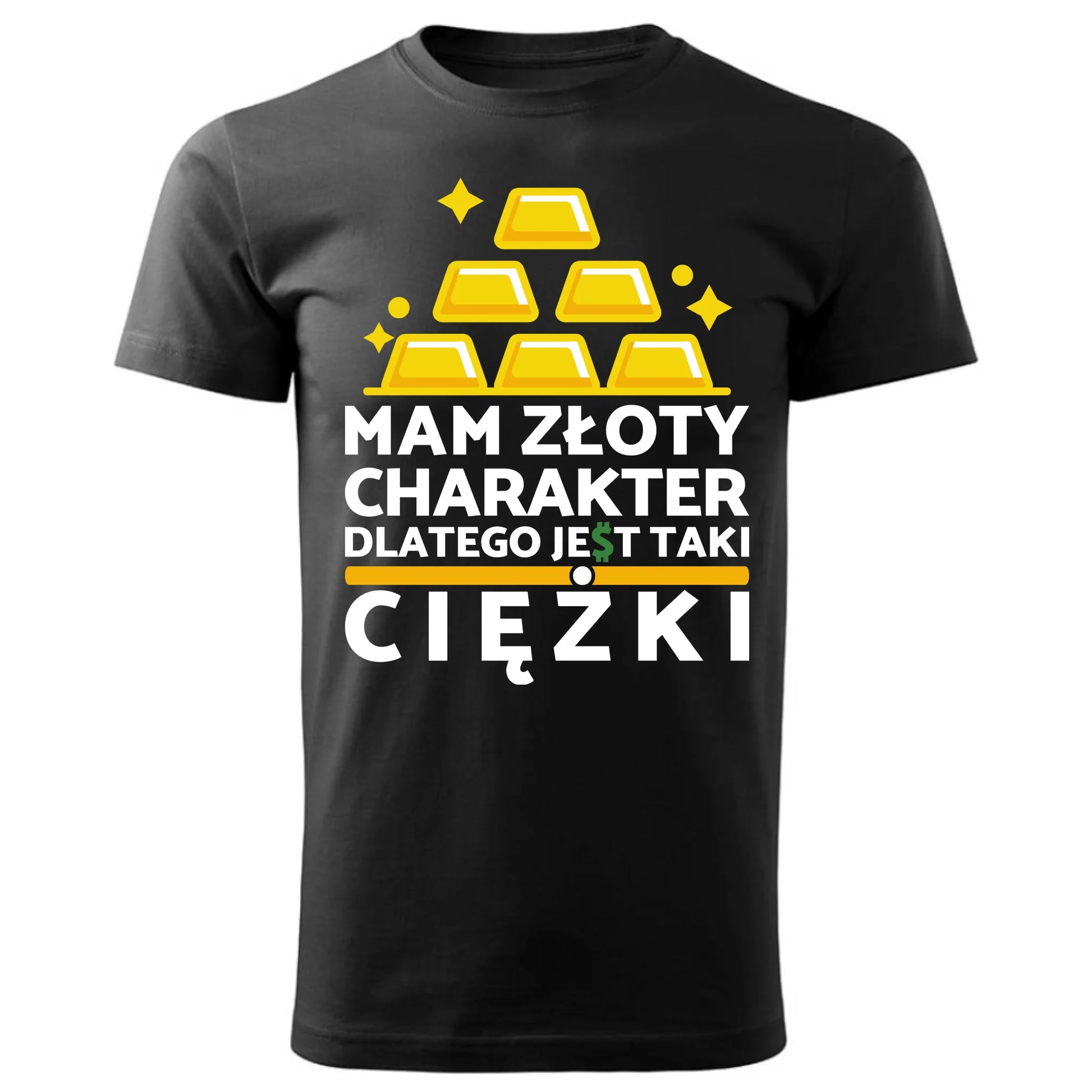 Koszulka męska - prezent dla chłopaka - Złoty charakter DCH16 - StoryCups.pl