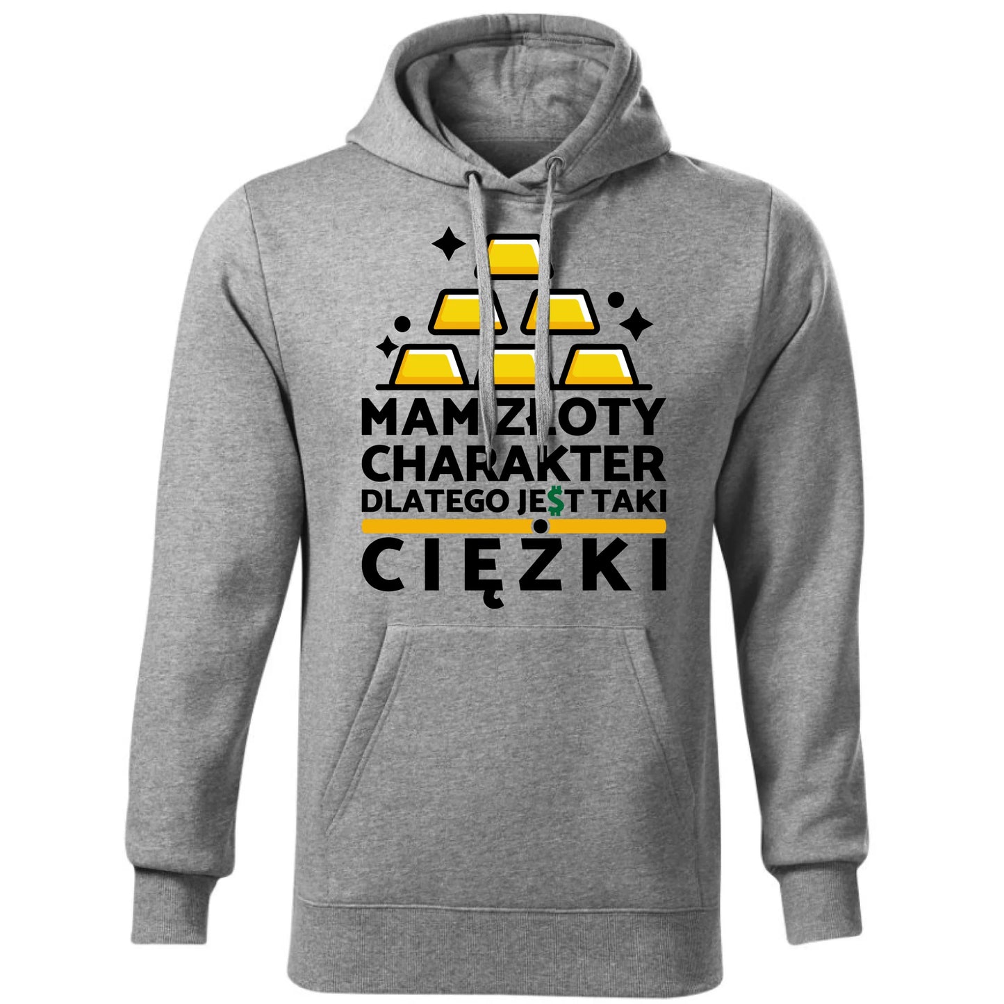 Bluza męska z kapturem - prezent dla chłopaka - Złoty charakter DCH16 - StoryCups.pl
