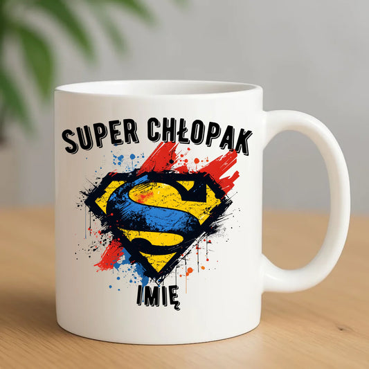 Kubek - prezent na Dzień Chłopaka - Super Chłopak - personalizowany DCH18 - StoryCups.pl