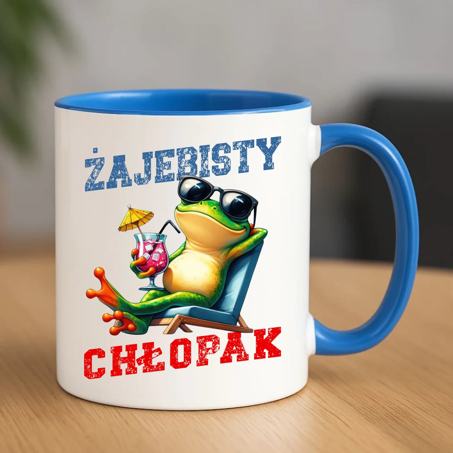 Kubek z żabą - prezent dla chłopaka - Żajebisty chłopak DCH19 - StoryCups.pl