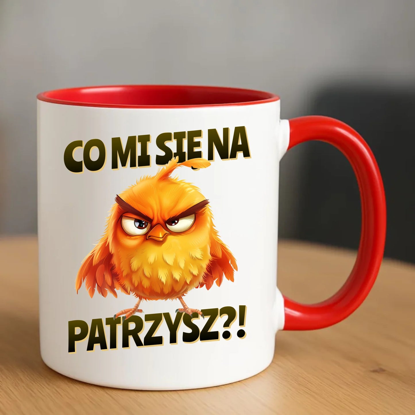 Śmieszny kubek - Prezent dla chłopaka kolegi - Co mi się na ptaka patrzysz DCH24 - StoryCups.pl